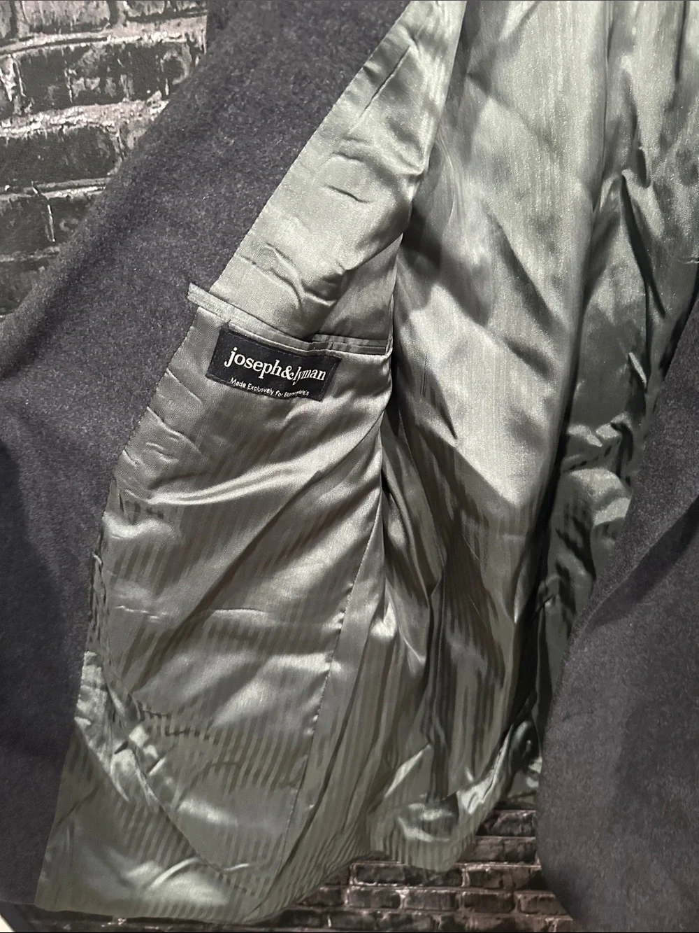 Joseph & Lyman Charcoal Grey 100% Cashmere Blazer Coat!